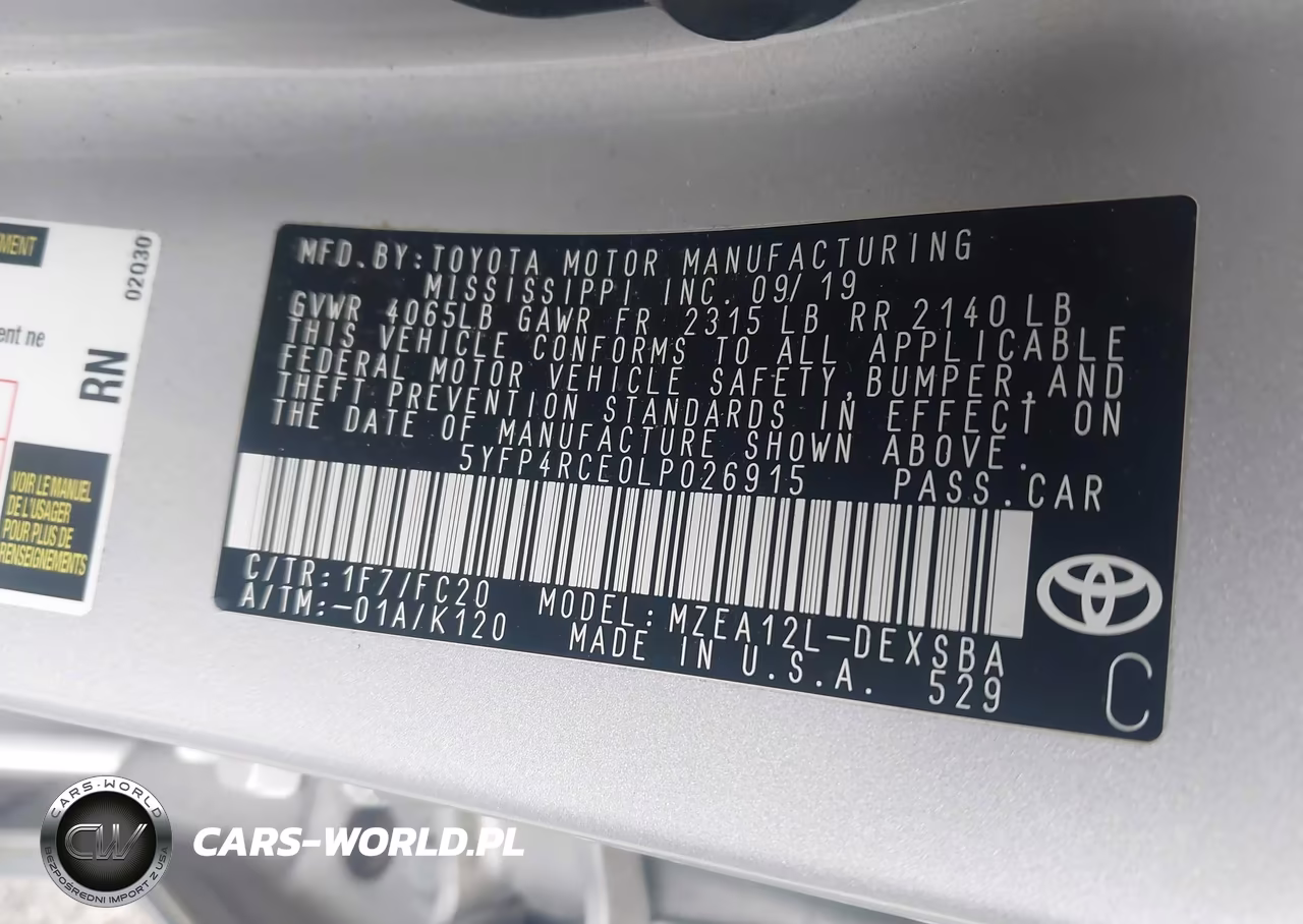 2020 Toyota Corolla Se VIN:5YFP4RCE0LP026915 - 9