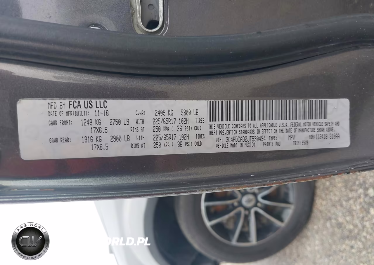 2018 Dodge Journey Se VIN:3C4PDCAB2JT530494 - 9
