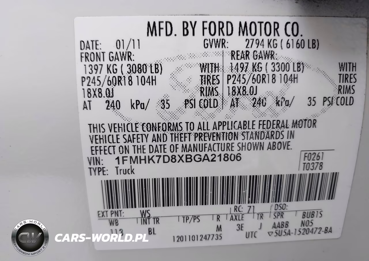 2011 Ford Explorer Xlt VIN:1FMHK7D8XBGA21806 - 9