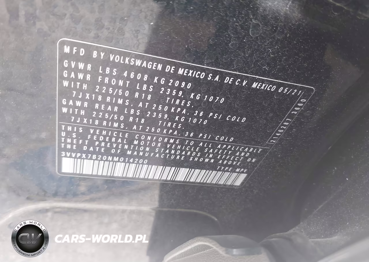 2022 Volkswagen Taos 1.5T Se VIN:3VVPX7B20NM014200 - 9