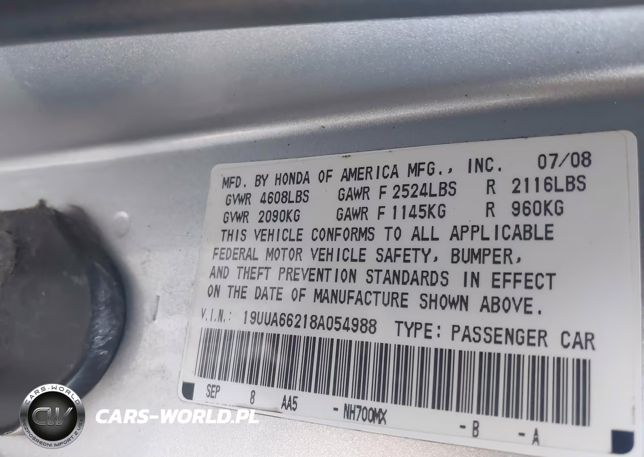 2008 Acura Tl 3.2 VIN:19UUA66218A054988 - 9