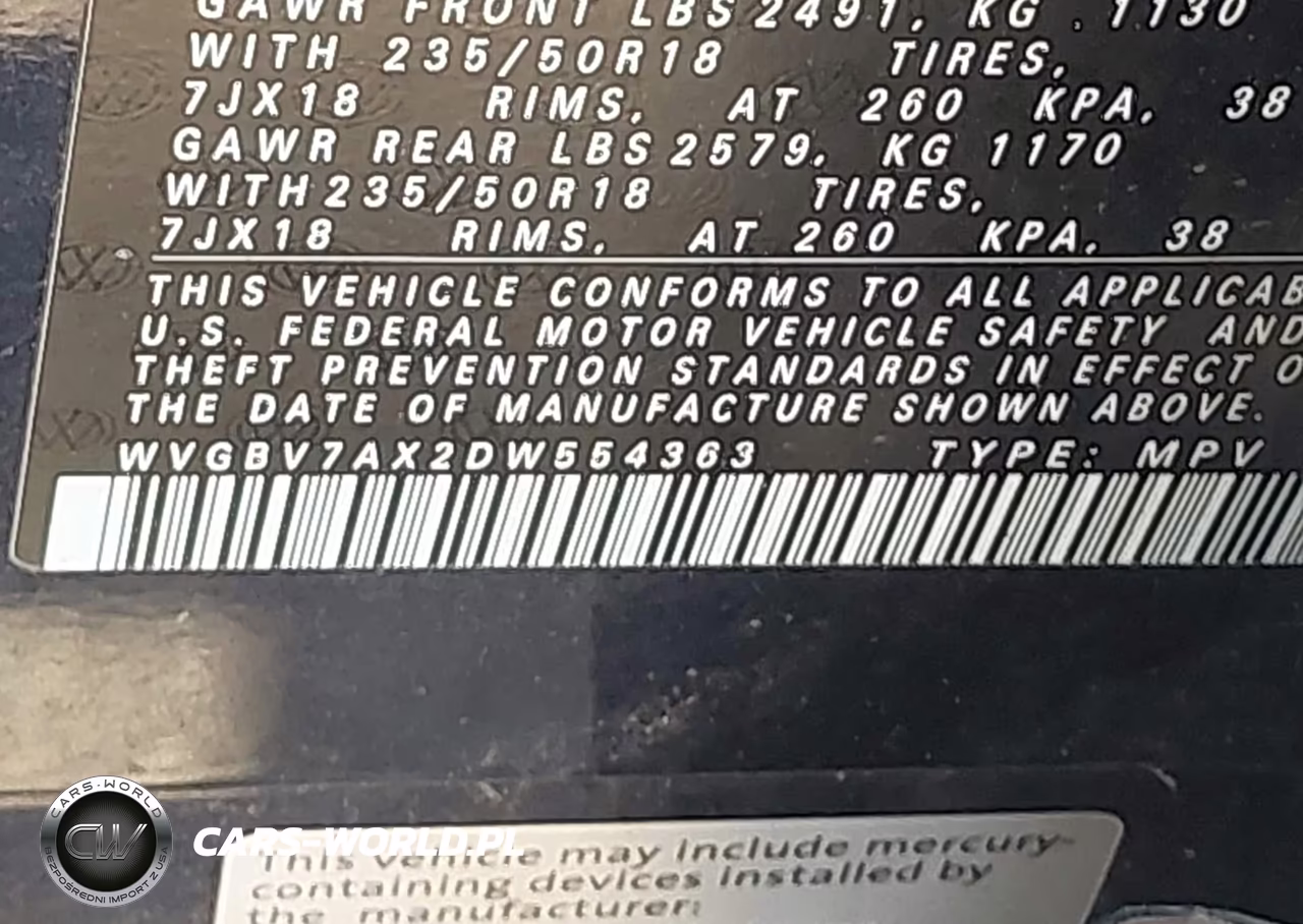 2013 Volkswagen Tiguan Se VIN:WVGBV7AX2DW554363 - 9