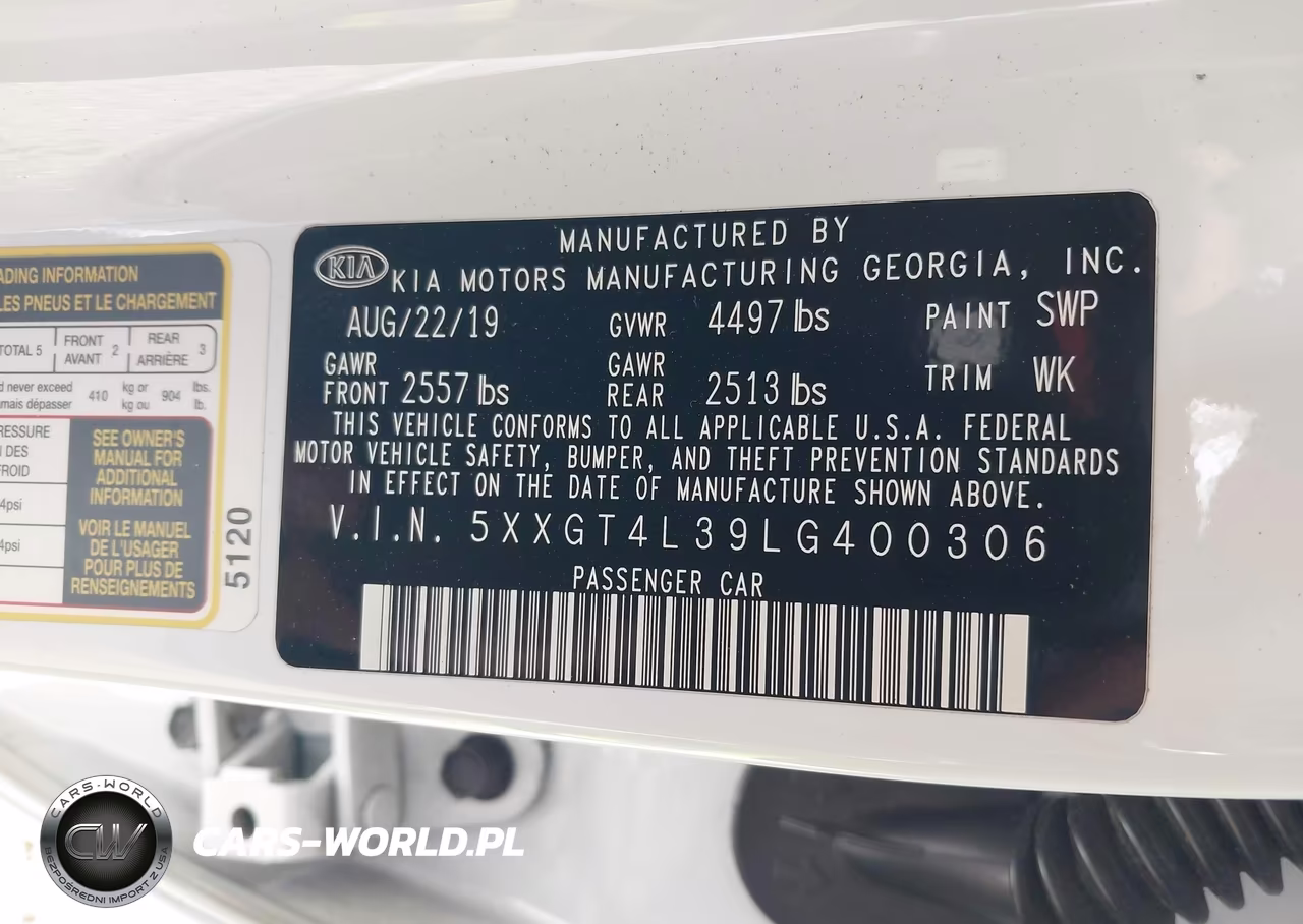 2020 Kia Optima Lx VIN:5XXGT4L39LG400306 - 9