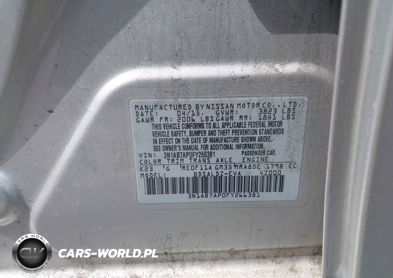2015 Nissan Sentra Fe+ S-S-Sl-Sr-Sv VIN:3N1AB7AP0FY266381 - 9