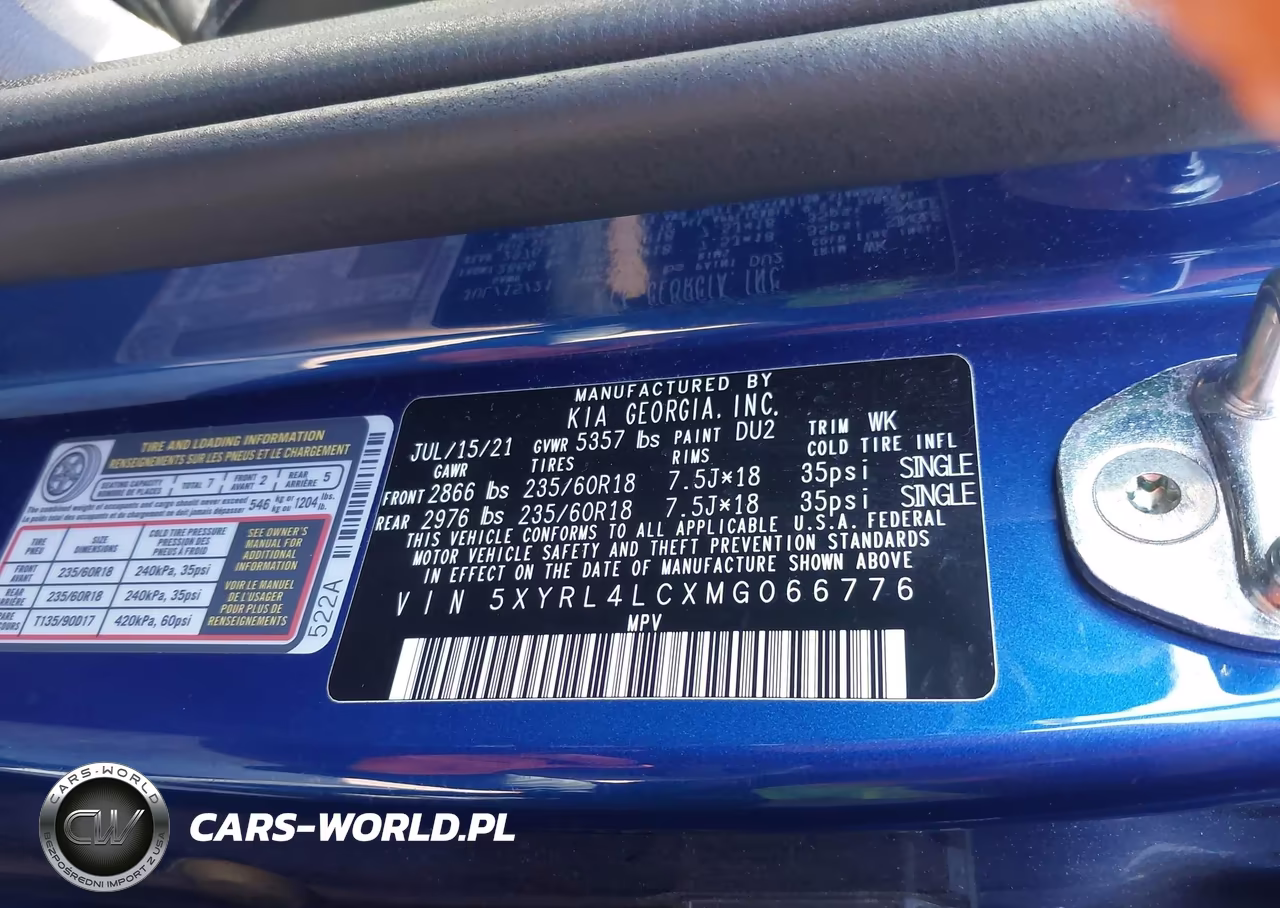 2021 Kia Sorento S VIN:5XYRL4LCXMG066776 - 9
