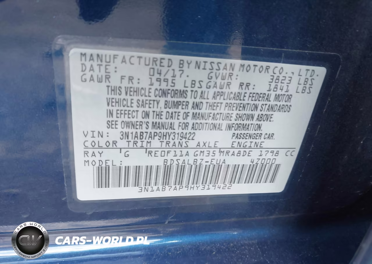 2017 Nissan Sentra S VIN:3N1AB7AP9HY319422 - 9