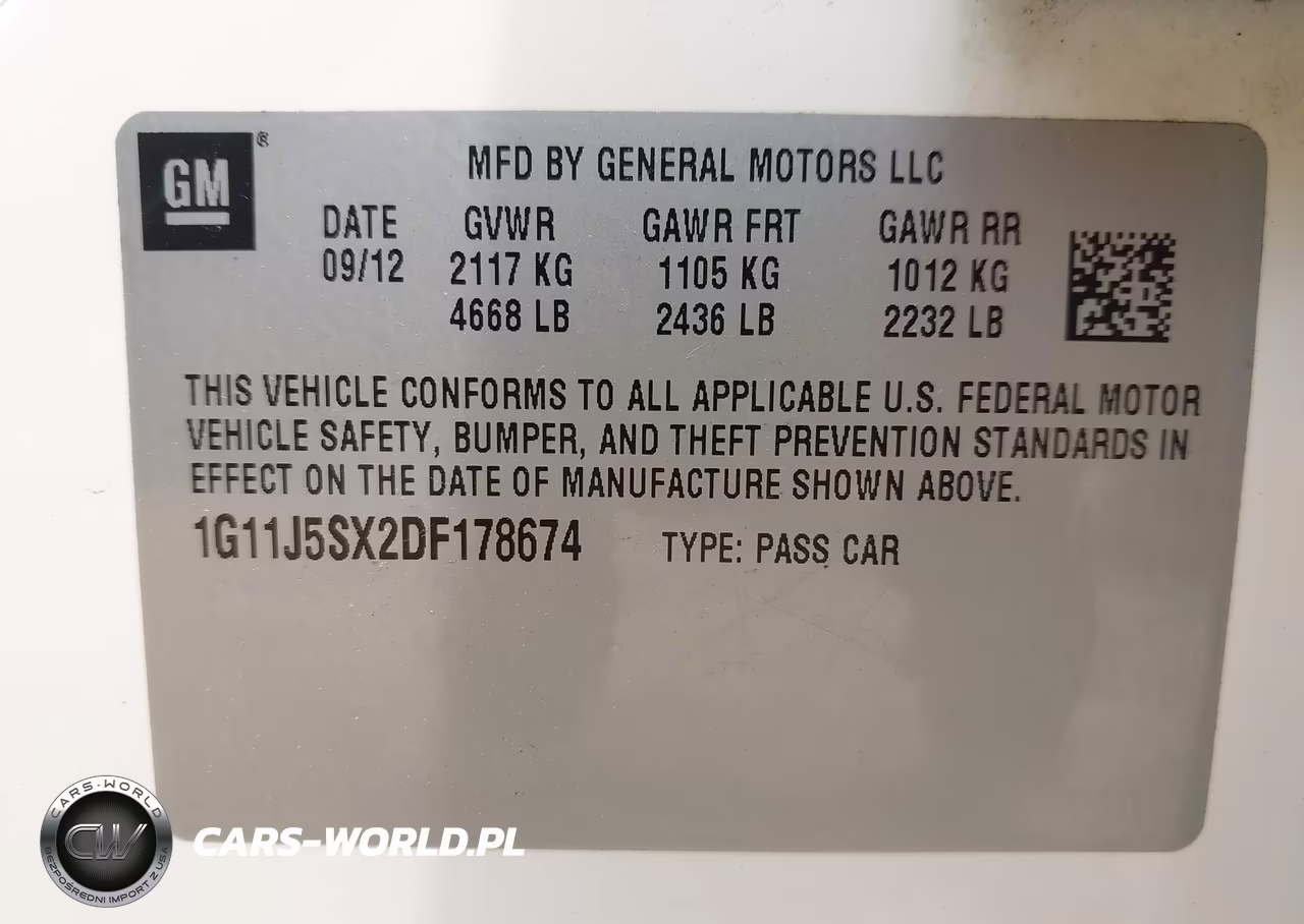 2013 Chevrolet Malibu 2Lz VIN:1G11J5SX2DF178674 - 9