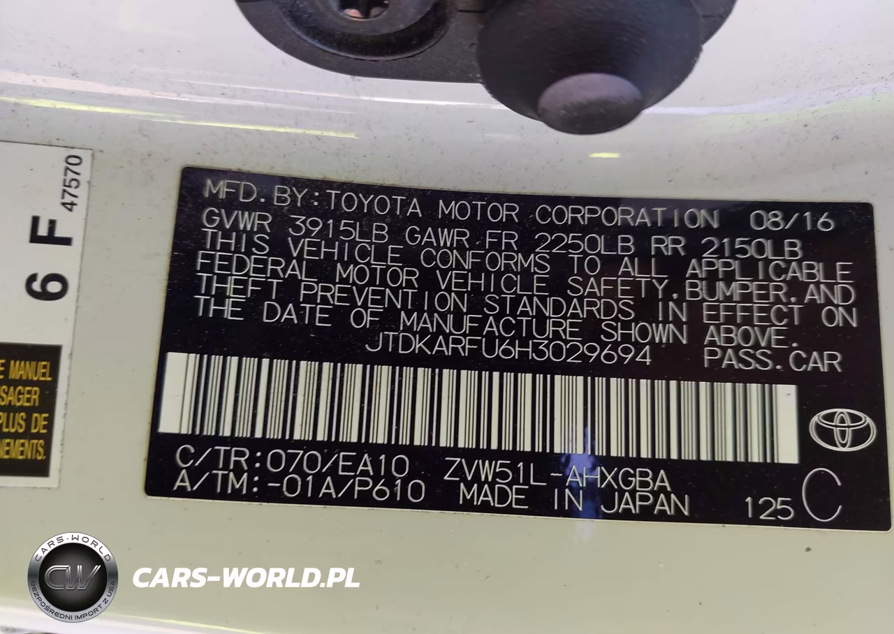 2017 Toyota Prius Four VIN:JTDKARFU6H3029694 - 9