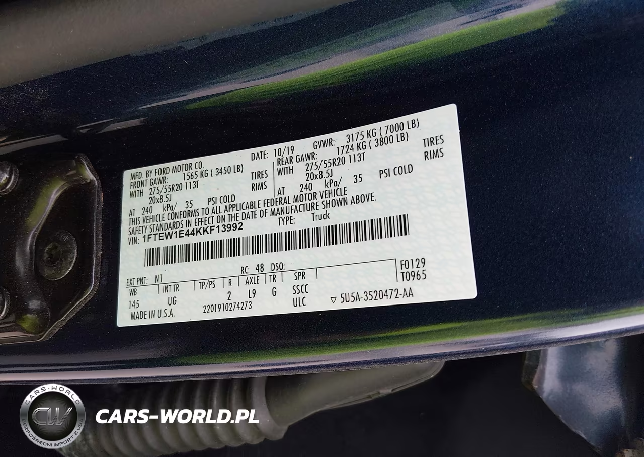 2019 Ford F-150 Xlt VIN:1FTEW1E44KKF13992 - 9