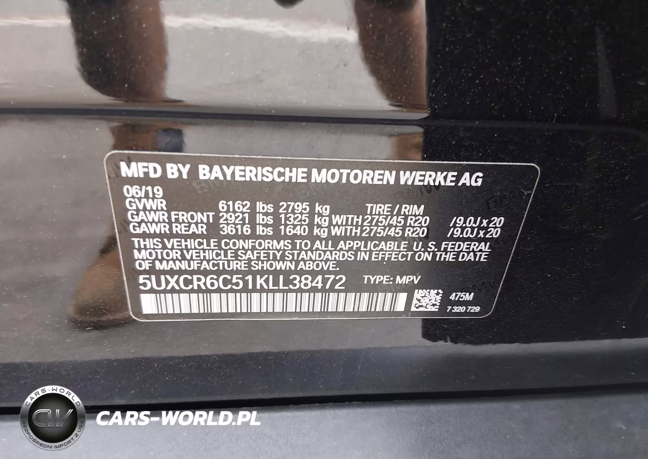 2019 BMW X5 xDrive40I VIN:5UXCR6C51KLL38472 - 9