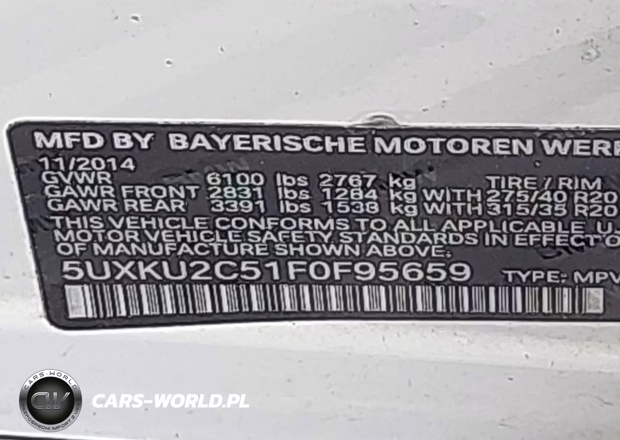 2015 BMW X6 xDrive35I VIN:5UXKU2C51F0F95659 - 9