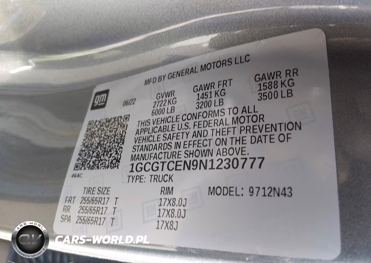 2022 Chevrolet Colorado 4Wd Short Box Lt VIN:1GCGTCEN9N1230777 - 9