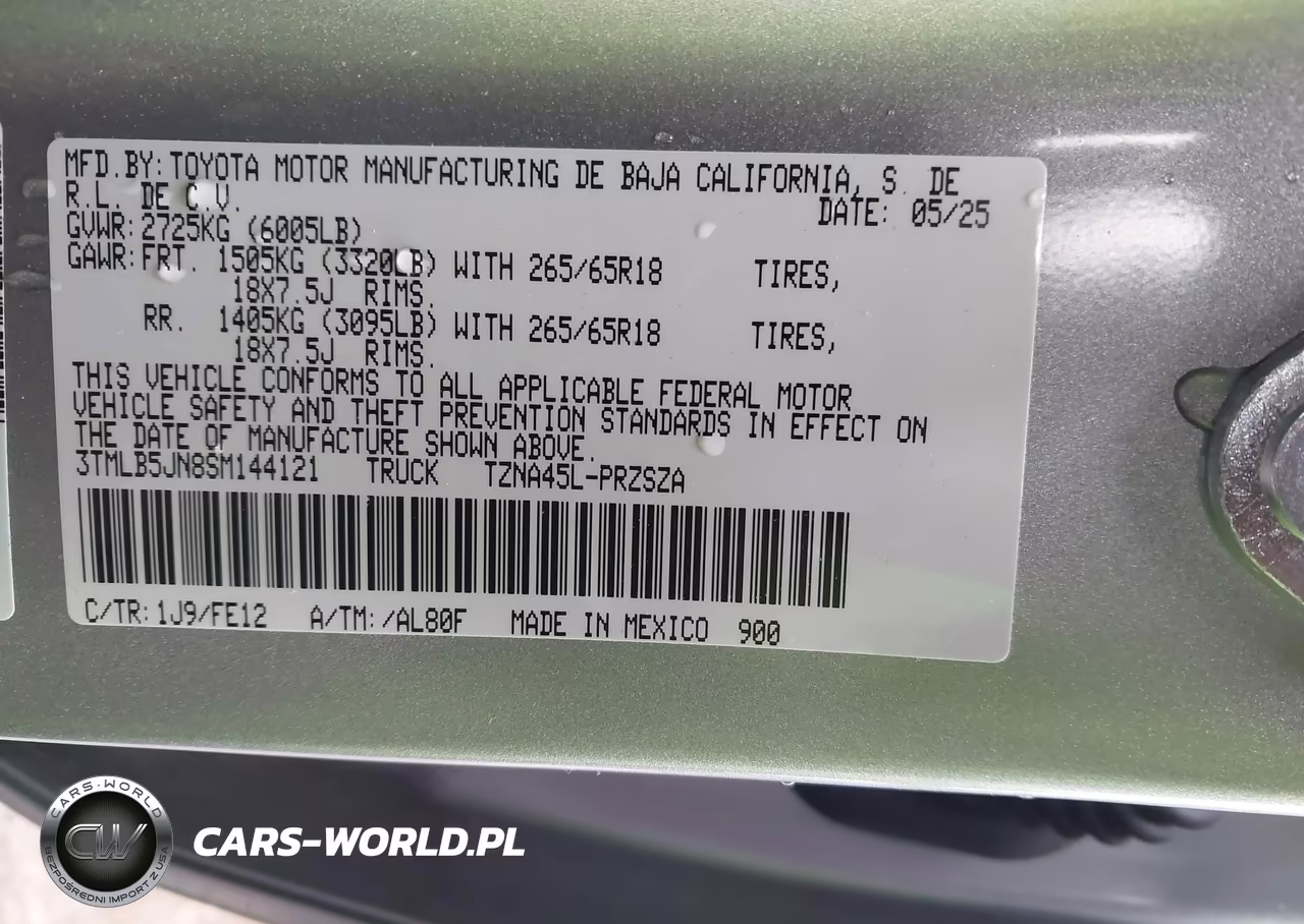 2025 Toyota Tacoma Trd Sport VIN:3TMLB5JN8SM144121 - 9
