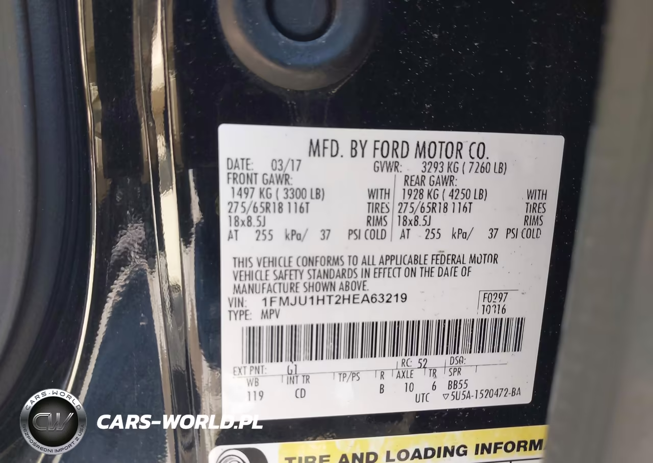 2017 Ford Expedition Xlt VIN:1FMJU1HT2HEA63219 - 9