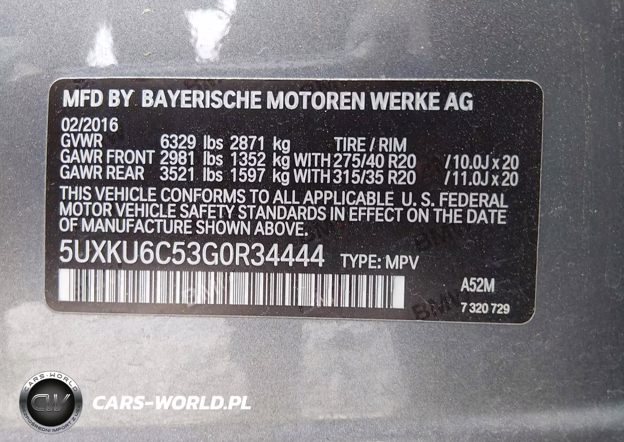 2016 BMW X6 xDrive50I VIN:5UXKU6C53G0R34444 - 9