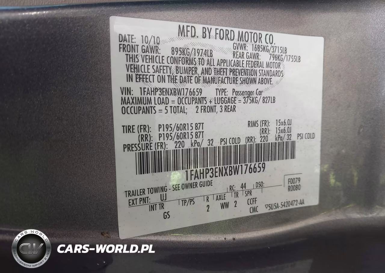 2011 Ford Focus S VIN:1FAHP3ENXBW176659 - 9