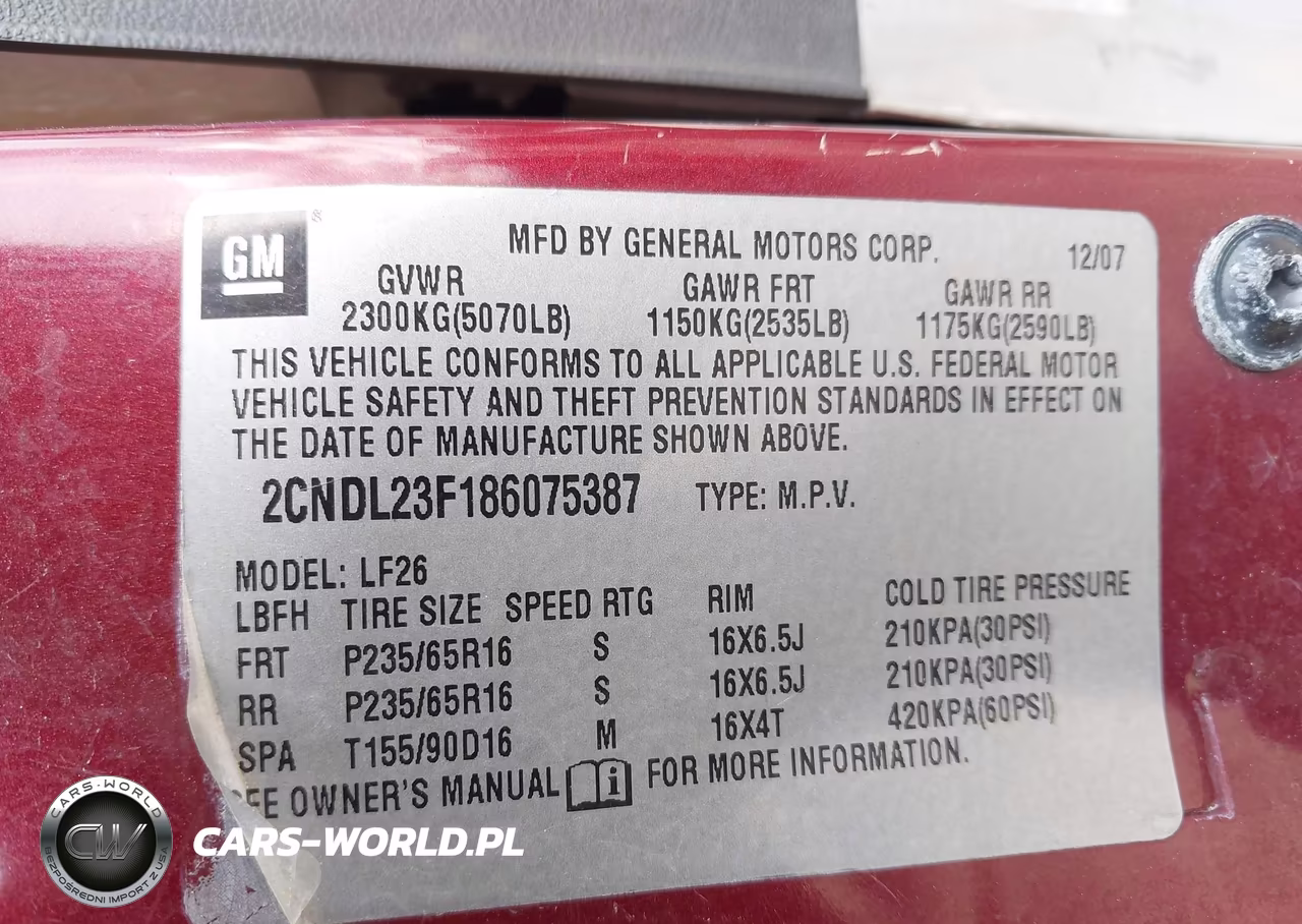 2008 Chevrolet Equinox Ls VIN:2CNDL23F186075387 - 9