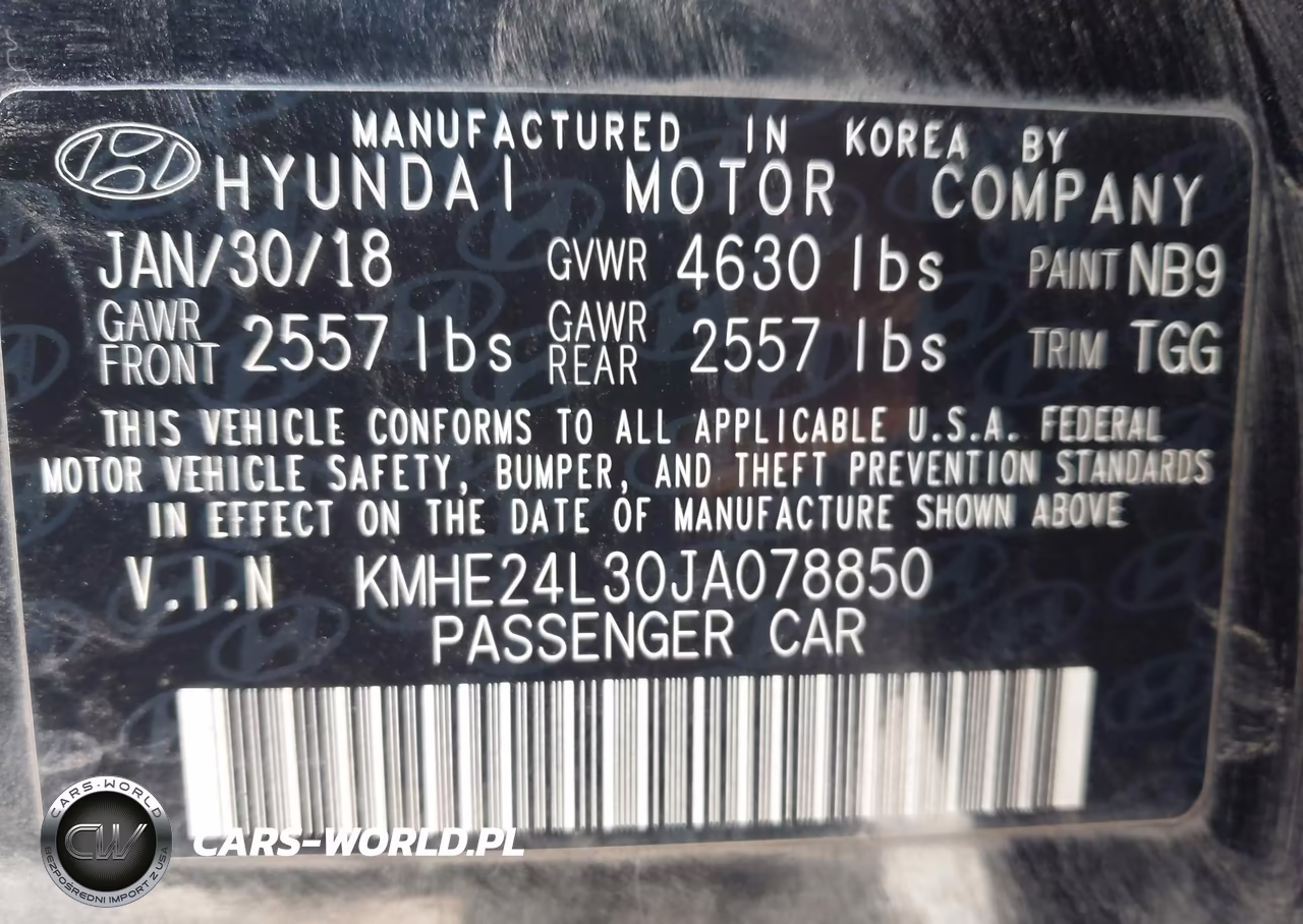 2018 Hyundai Sonata Hybrid Se VIN:KMHE24L30JA078850 - 9