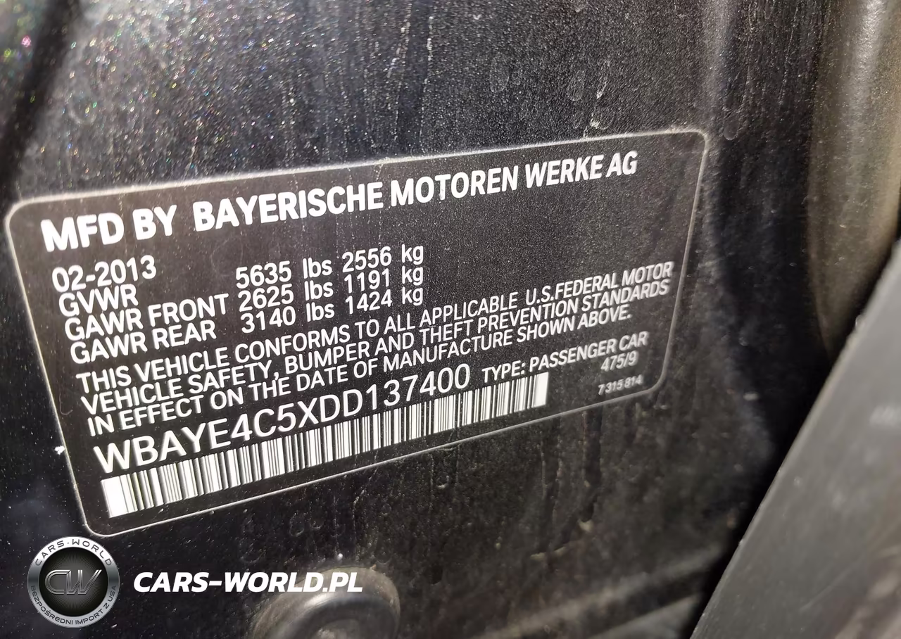 2013 BMW 740Li VIN:WBAYE4C5XDD137400 - 9