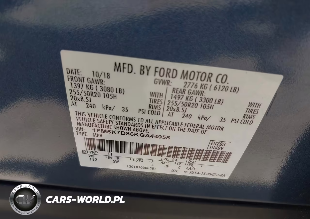 2019 Ford Explorer Xlt VIN:1FM5K7D86KGA44955 - 9