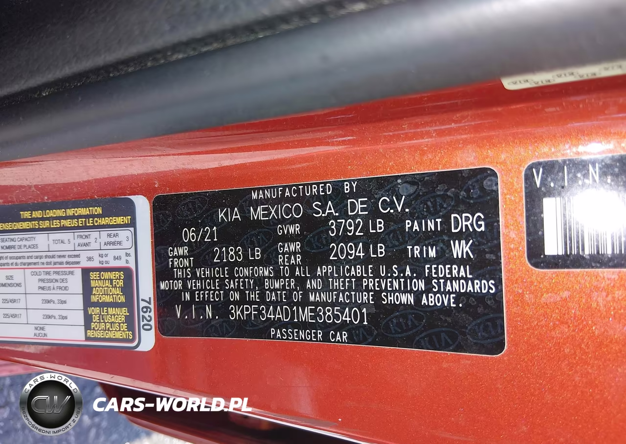 2021 Kia Forte Gt-Line VIN:3KPF34AD1ME385401 - 9