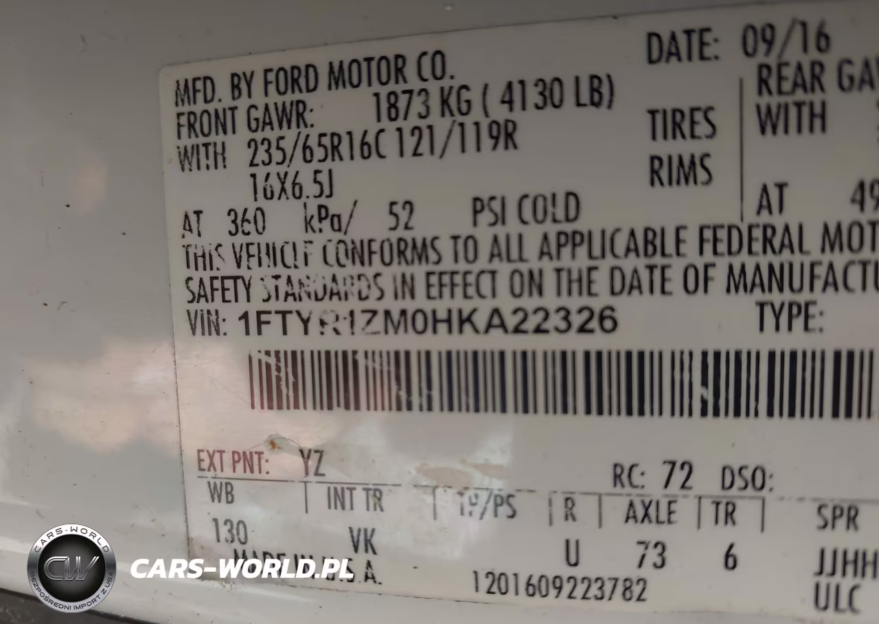 2017 Ford Transit-250 VIN:1FTYR1ZM0HKA22326 - 9