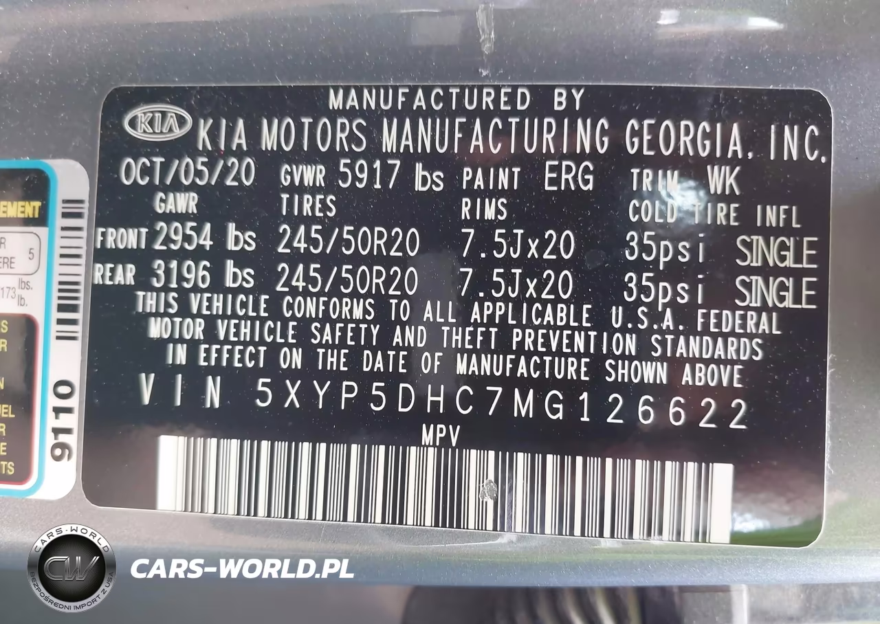 2021 Kia Telluride Sx VIN:5XYP5DHC7MG126622 - 9