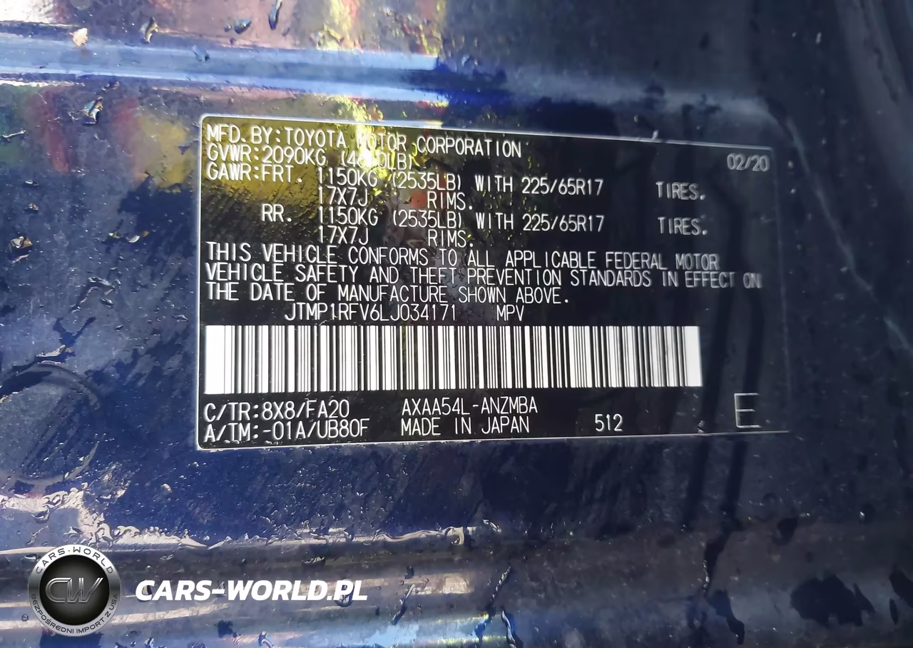 2020 Toyota Rav4 Xle VIN:JTMP1RFV6LJ034171 - 9