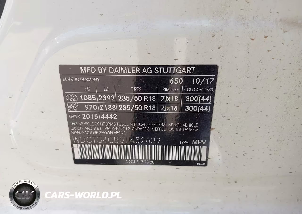 2018 Mercedes-Benz Gla 250 4Matic VIN:WDCTG4GB0JJ452639 - 9