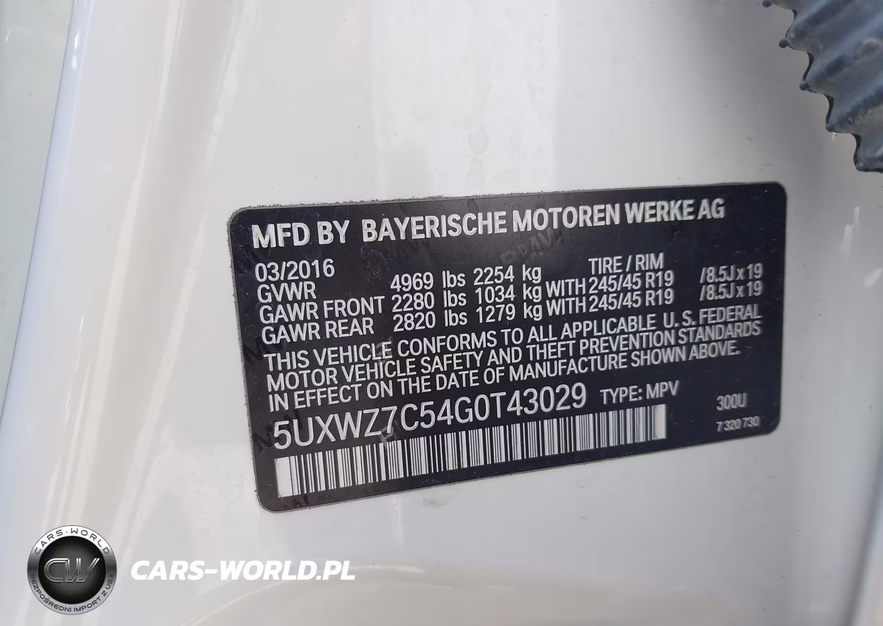 2016 BMW X3 Sdrive28I VIN:5UXWZ7C54G0T43029 - 9