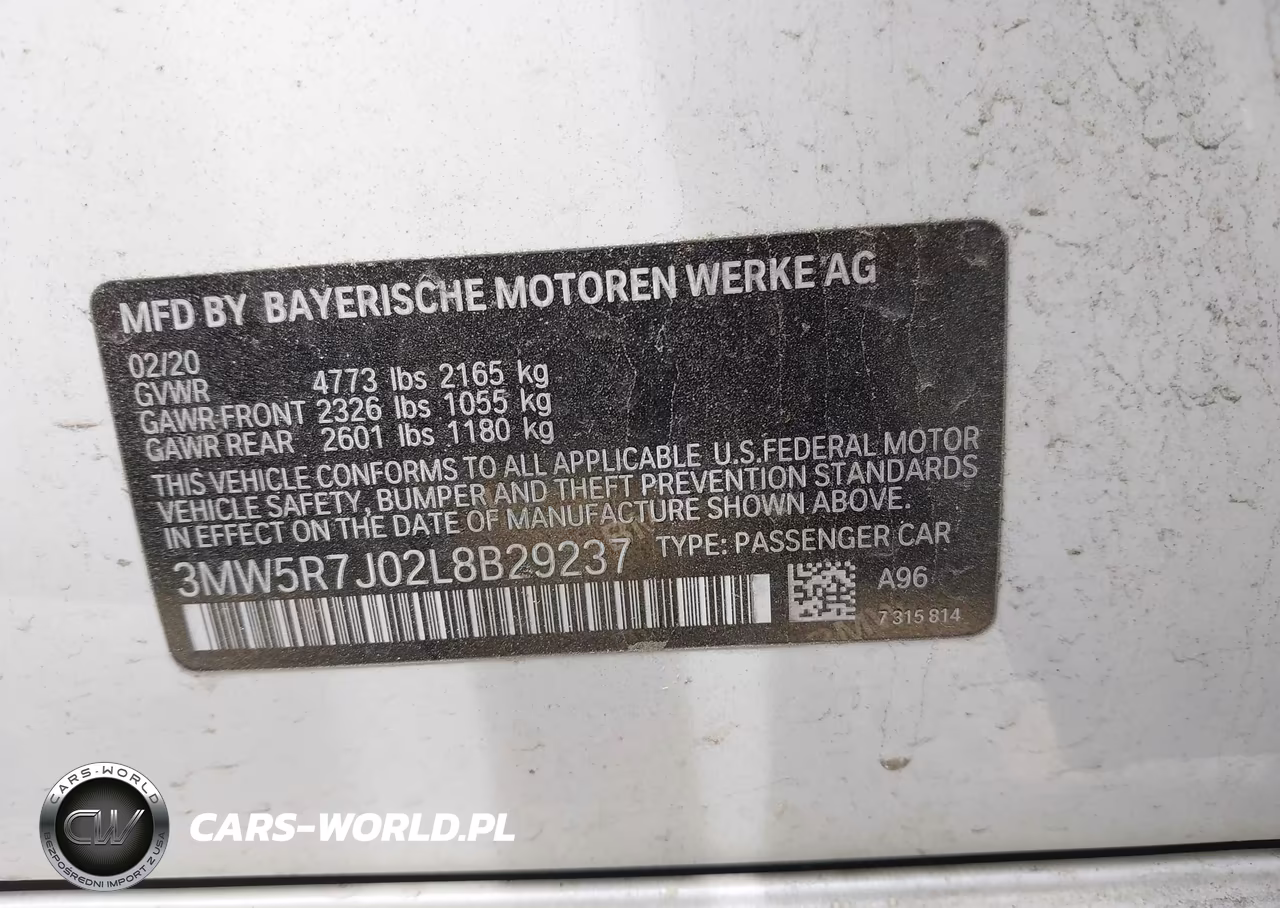 2020 BMW 330I xDrive VIN:3MW5R7J02L8B29237 - 9