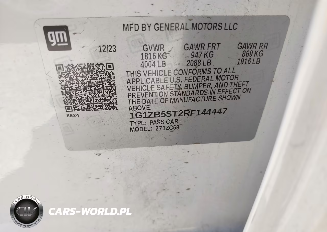 2024 Chevrolet Malibu Fwd Ls VIN:1G1ZB5ST2RF144447 - 9