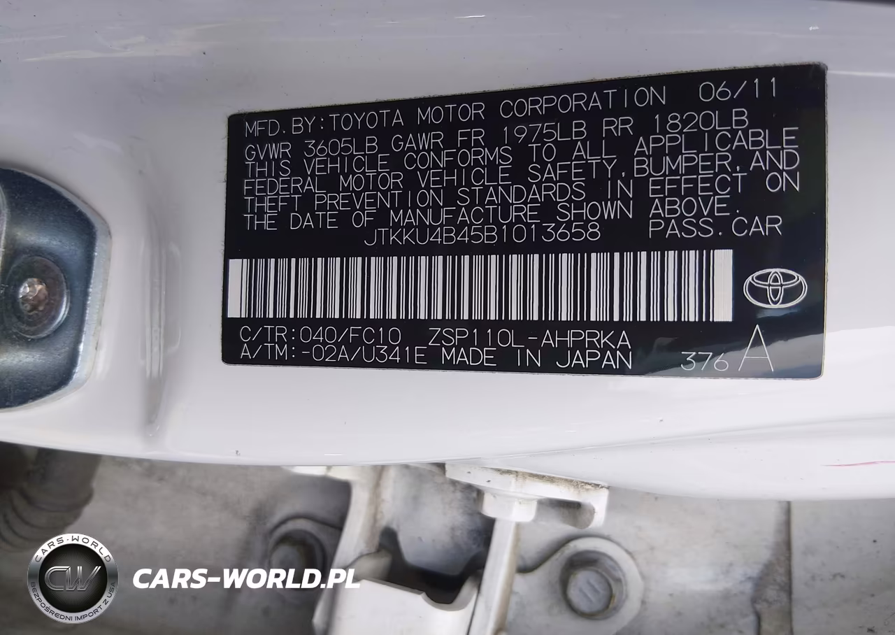 2011 Scion Xd VIN:JTKKU4B45B1013658 - 9