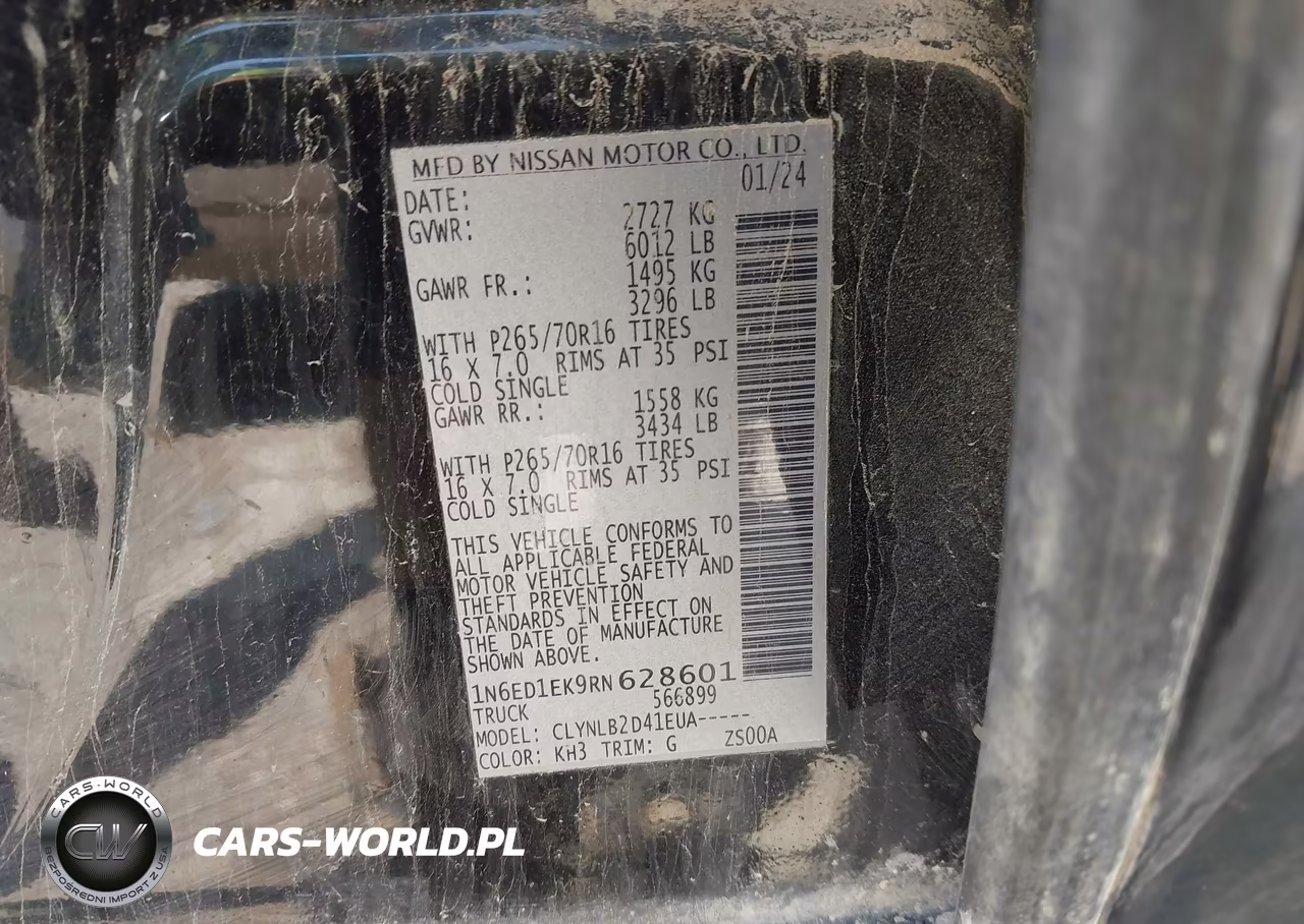 2024 Nissan Frontier Sv 4X4 VIN:1N6ED1EK9RN628601 - 9