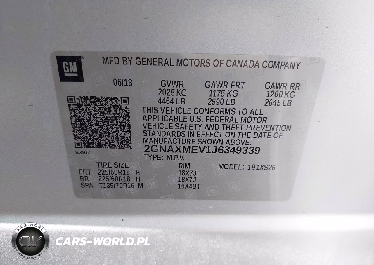 2018 Chevrolet Equinox Premier VIN:2GNAXMEV1J6349339 - 9