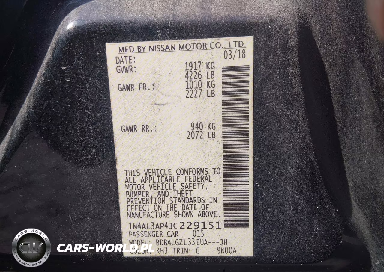 2018 Nissan Altima 2.5 S VIN:1N4AL3AP4JC229151 - 9