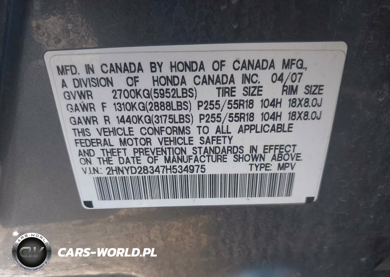 2007 Acura Mdx Technology Package VIN:2HNYD28347H534975 - 9