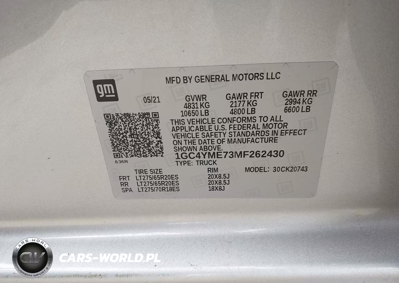 2021 Chevrolet Silverado 2500Hd VIN:1GC4YME73MF262430 - 9