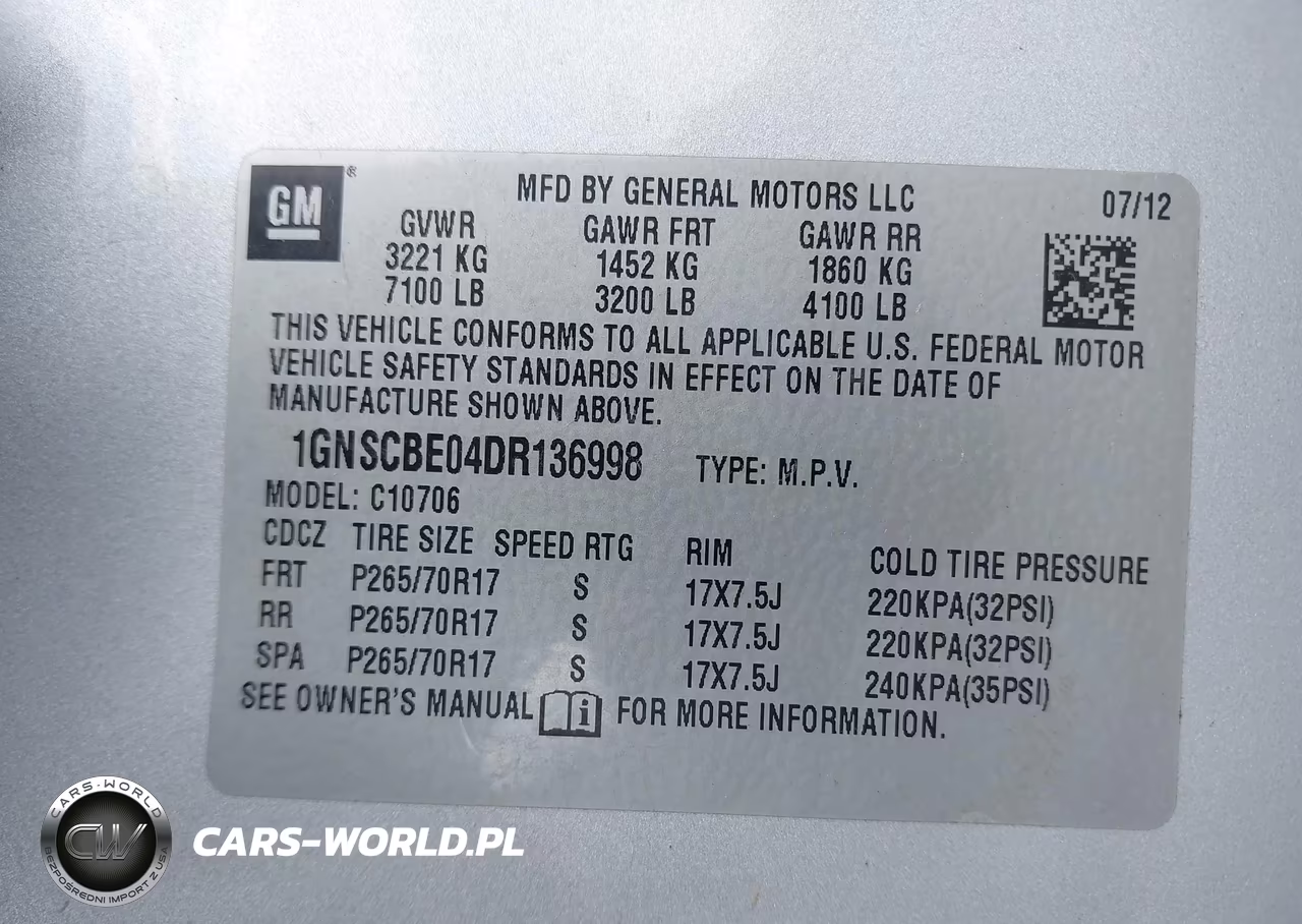 2013 Chevrolet Tahoe Lt VIN:1GNSCBE04DR136998 - 9