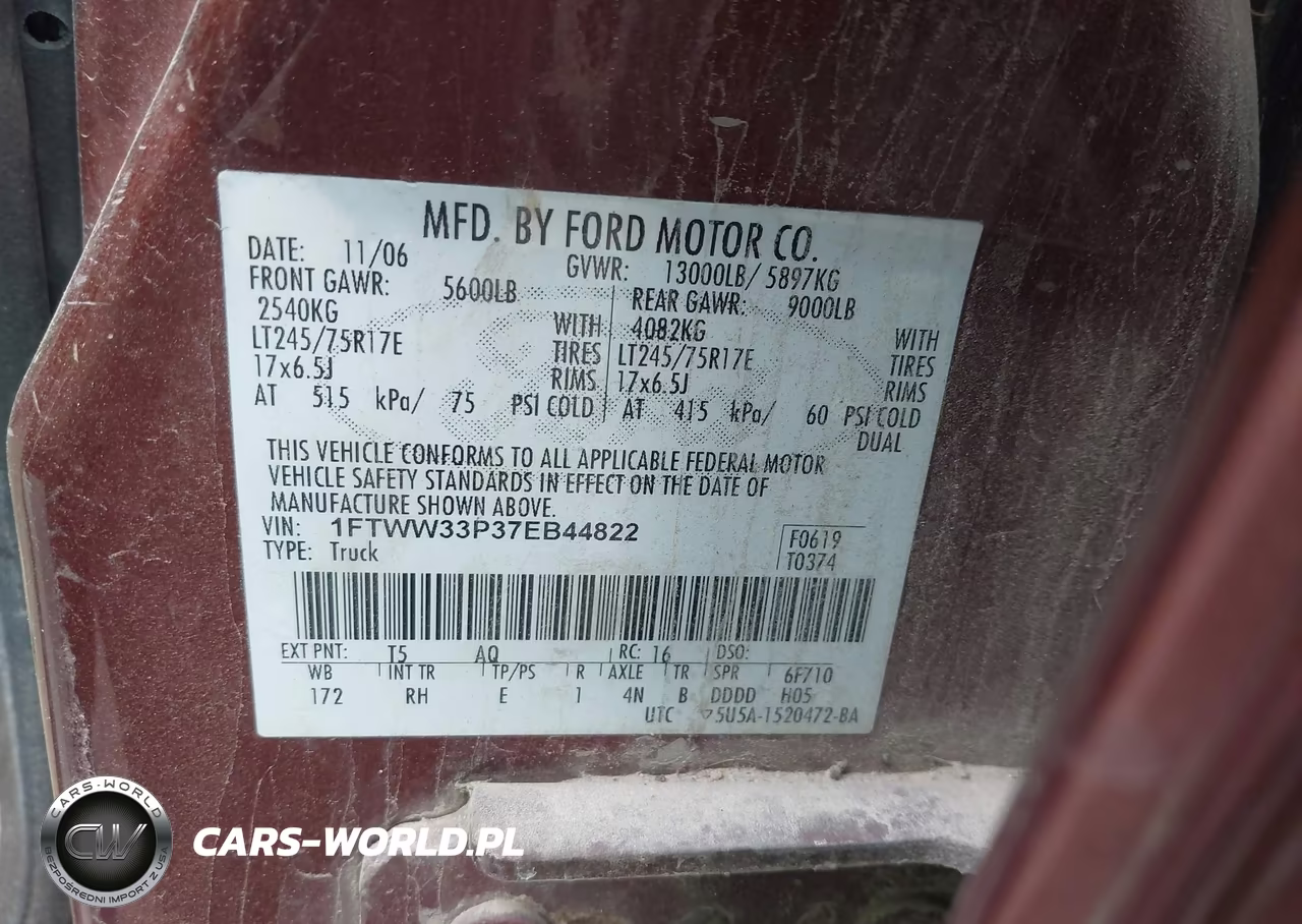 2007 Ford F-350 Lariat-Xl-Xlt VIN:1FTWW33P37EB44822 - 9