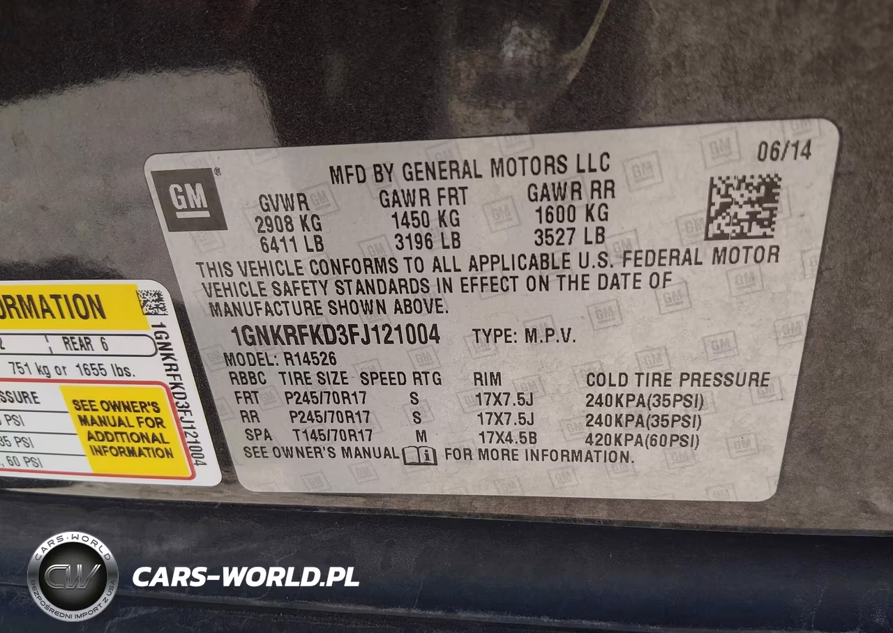 2015 Chevrolet Traverse Ls VIN:1GNKRFKD3FJ121004 - 9