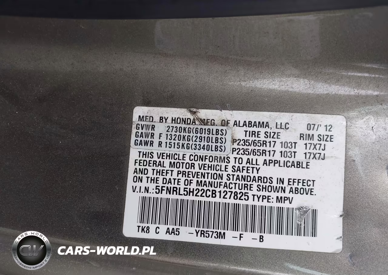 2012 Honda Odyssey Lx VIN:5FNRL5H22CB127825 - 9
