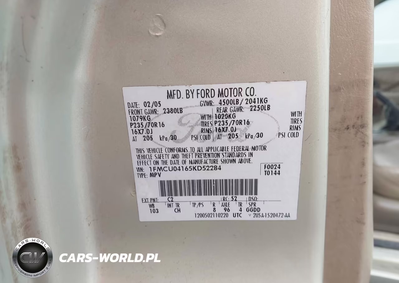 2005 Ford Escape Limited VIN:1FMCU04165KD52284 - 9