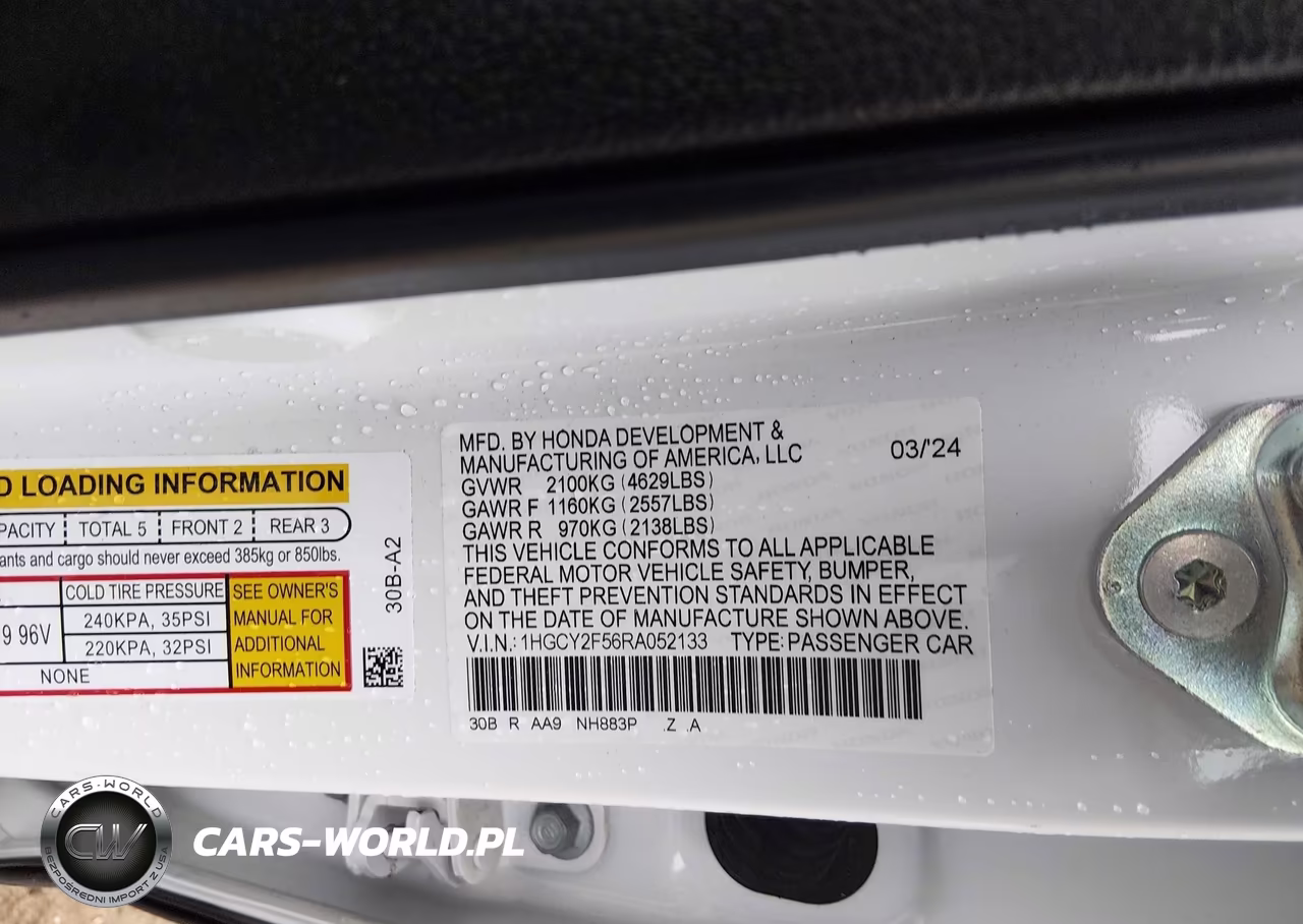 2024 Honda Accord Hybrid Sport VIN:1HGCY2F56RA052133 - 9