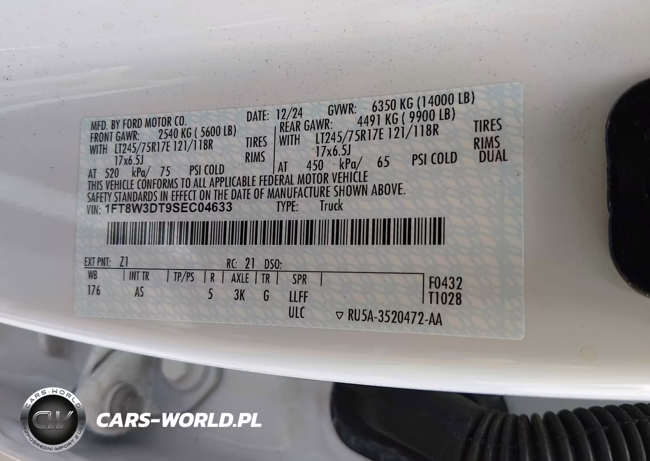 2025 Ford F-350 Xl VIN:1FT8W3DT9SEC04633 - 4
