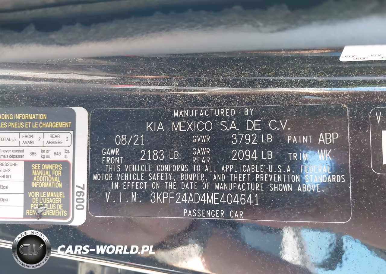 2021 Kia Forte Fe VIN:3KPF24AD4ME404641 - 9