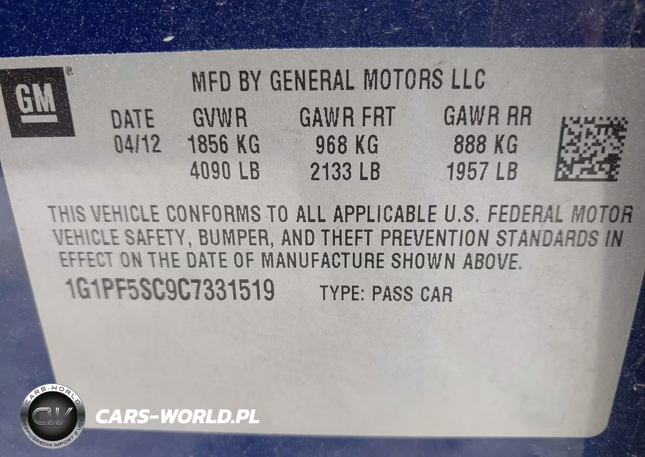 2012 Chevrolet Cruze 1Lt VIN:1G1PF5SC9C7331519 - 9