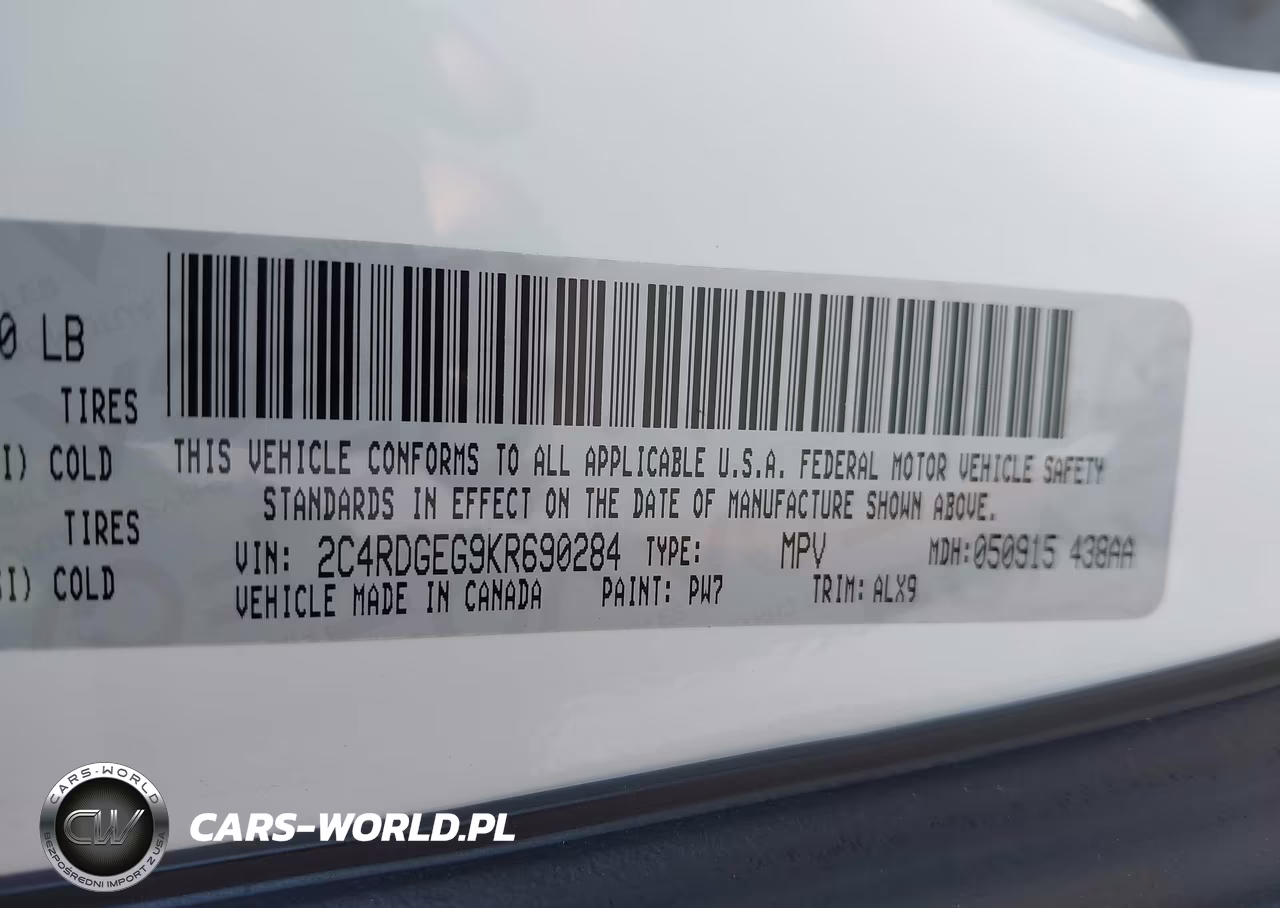2019 Dodge Grand Caravan Gt VIN:2C4RDGEG9KR690284 - 9