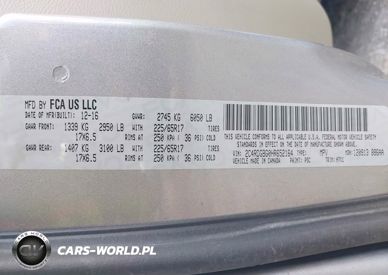 2017 Dodge Grand Caravan Se VIN:2C4RDGBG0HR652164 - 9