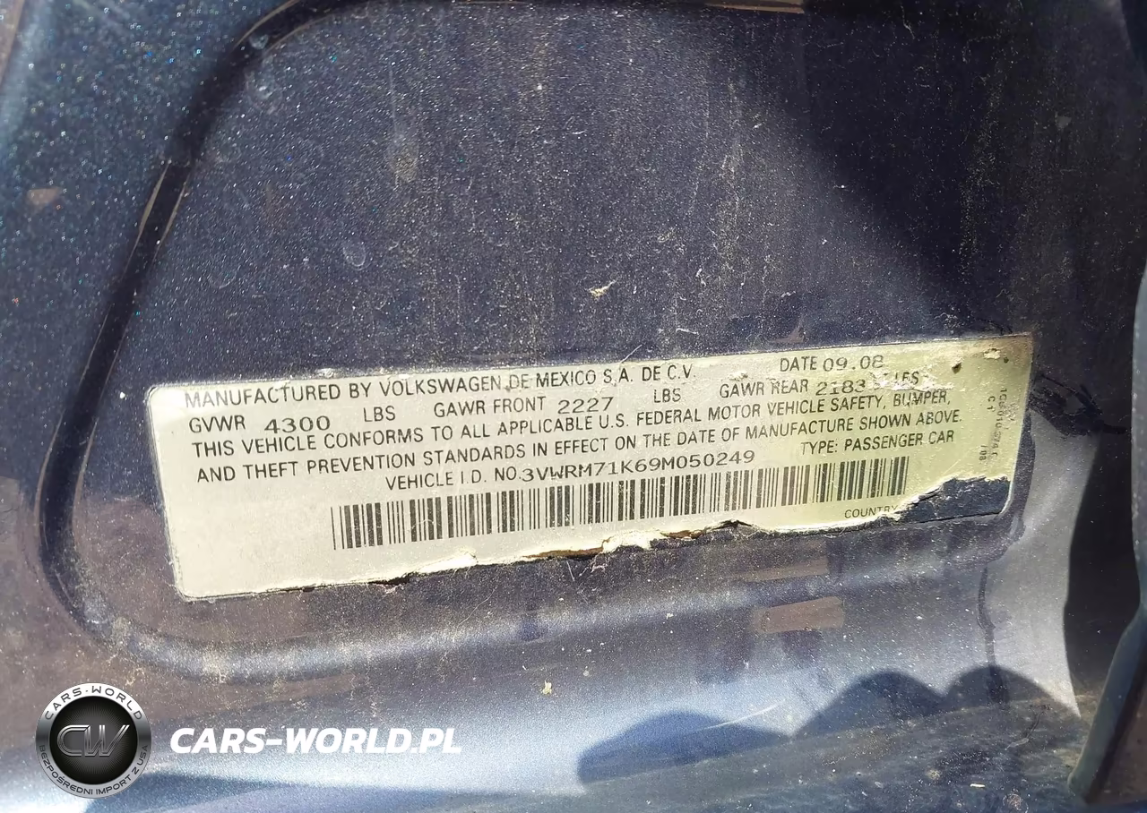 2009 Volkswagen Jetta Se-Sel VIN:3VWRM71K69M050249 - 9